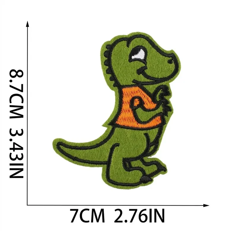 1 szt. Naszywki naprasowanki na ubrania do szycia haftu dinozaura topliwe naszywka ubraniowa dekoracja torby paski