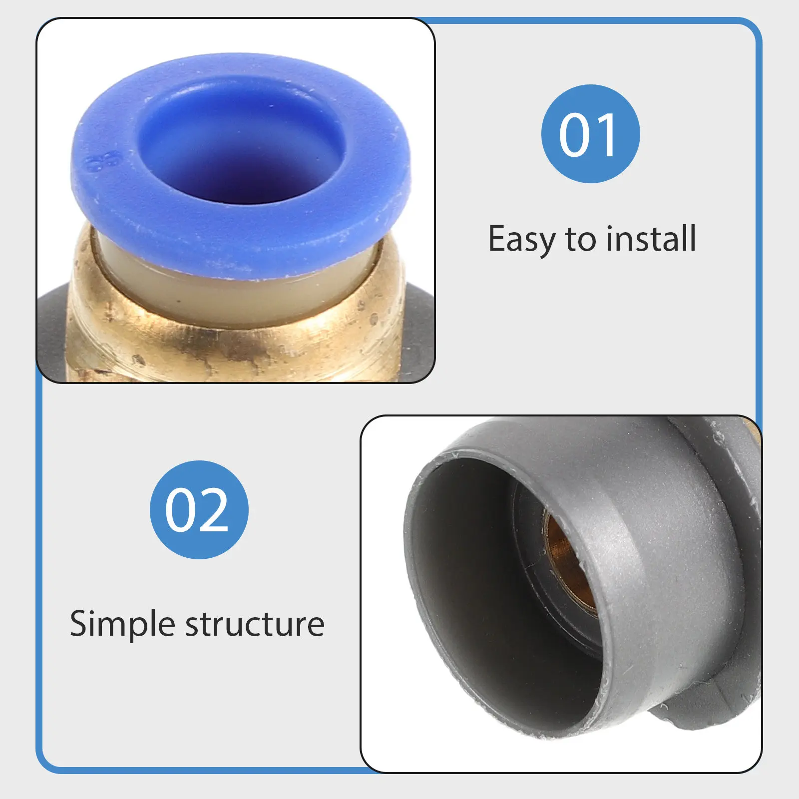 Refrigerator Water Line Quick Connect Fittings Plastic Tube Filter Connectors for Ice Maker Fridge Hose