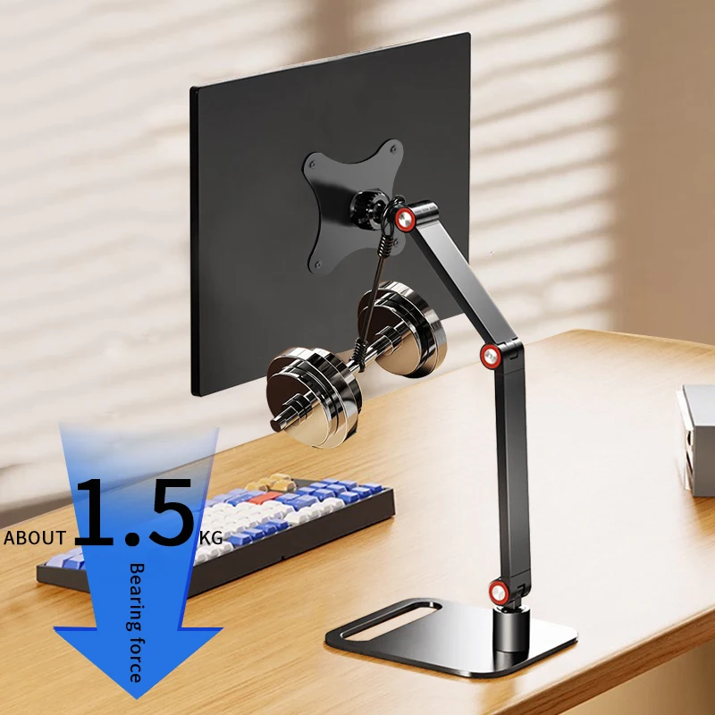 Portable Monitor Holder for 12-17.3 inch Adjustable Screen Bracket Desktop Folding Lazy Vesa Suspension Universal Monitor Stand