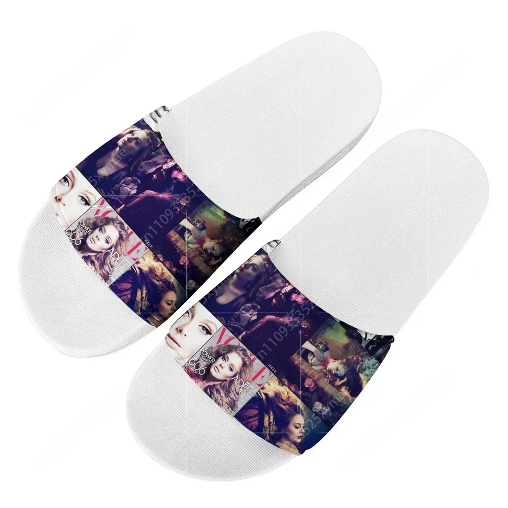 

Adele Singer Poster Slippers Fashion Water Shoes Pop Mens Womens Beach Pool Sandals High Quality Summer Slipper