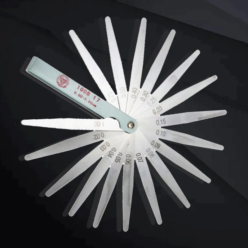 

17 Blades Feeler Gauge Metric Gap Filler 0.02-1.00mm Gage Measurment Tool For Engine Valve Adjustment