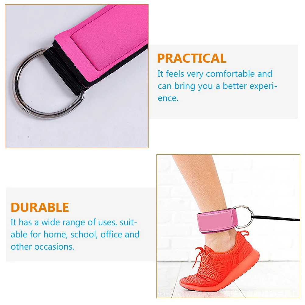 

2Pcs Ankle Strap for Cable Machine Adjustable Neoprene Fitness Accessory Leg Training Gym Attachment for Cable Machine