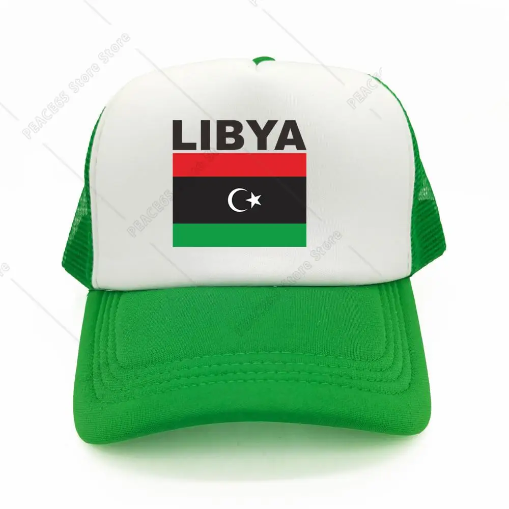 

LIBYA Trucker Cap Summer Men Cool Country Flag Hat Baseball Caps Unisex Outdoor Mesh Net Caps