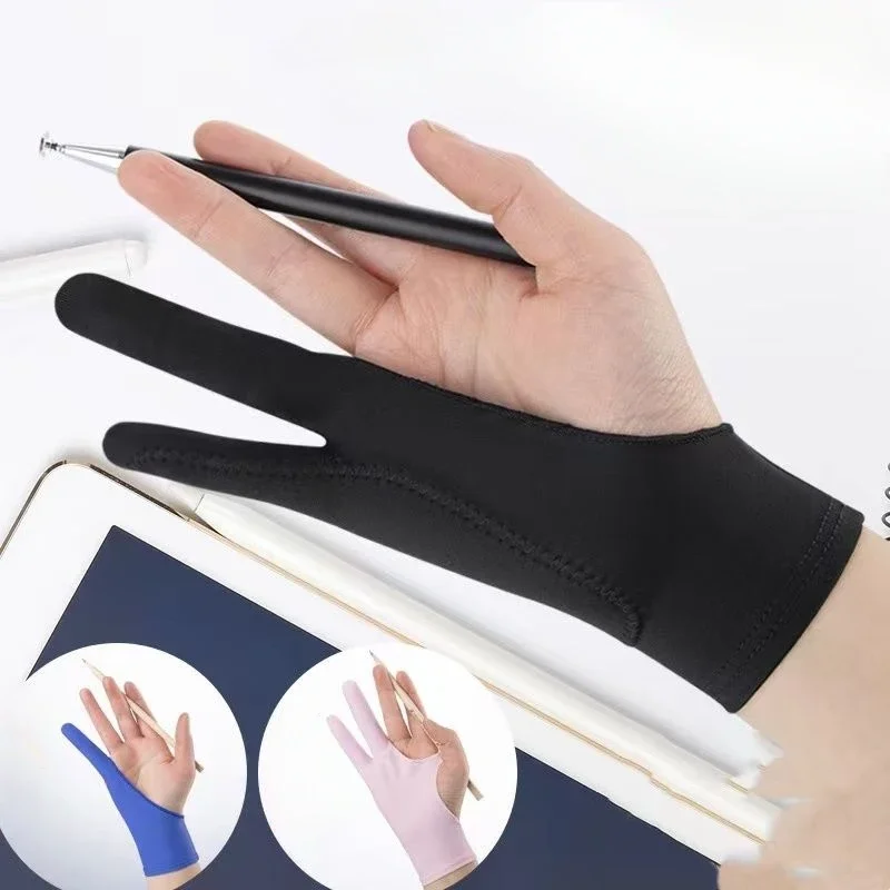 Two Finger Anti-fouling Glove for Artist Drawing & Pen Graphic Tablet Pad Pen Palm Rejection Glove for Android Tablet