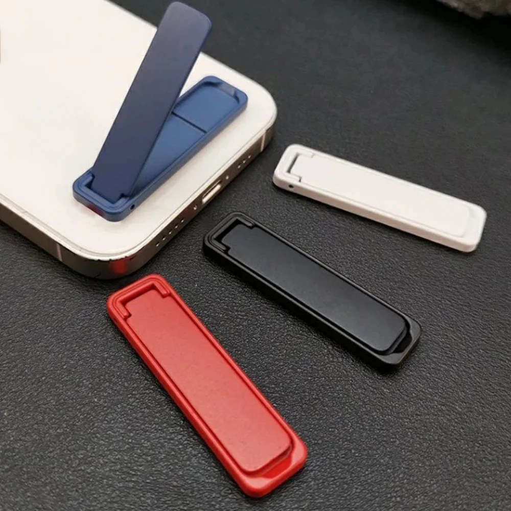 Mini Flip Alloy Phone Holder Ultra-thin Back Sticker Invisible Foldable Mobile Phone Bracket Portable Desktop Stand For Phones view 6