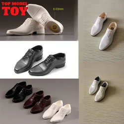1/6 Male Soldier PU Leather Pointy Shoes Fit 12'' Gentleman Soldier Action Figure Body For Fans Gifts