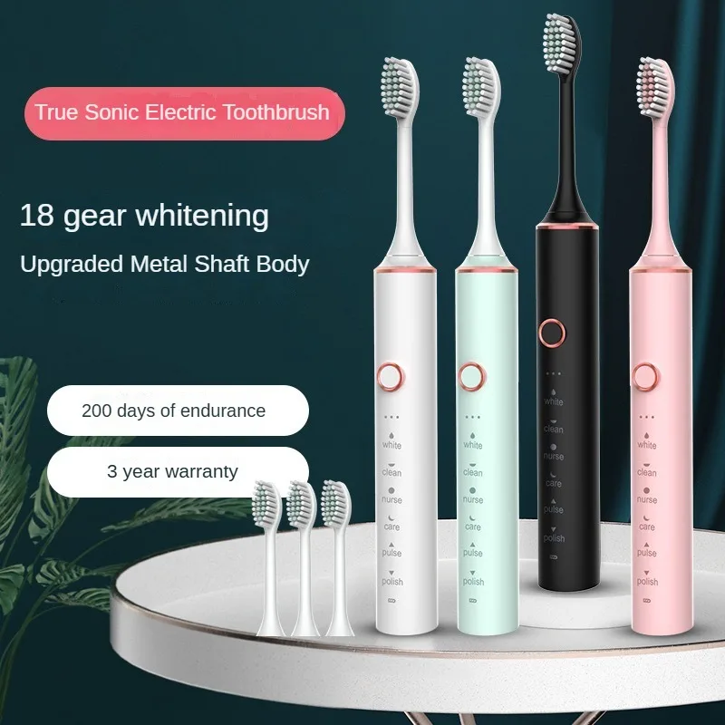 

Toothbrush for adult non-rechargeable waterproof small gift sonic vibration soft bristle electric tooth electric toothbrush