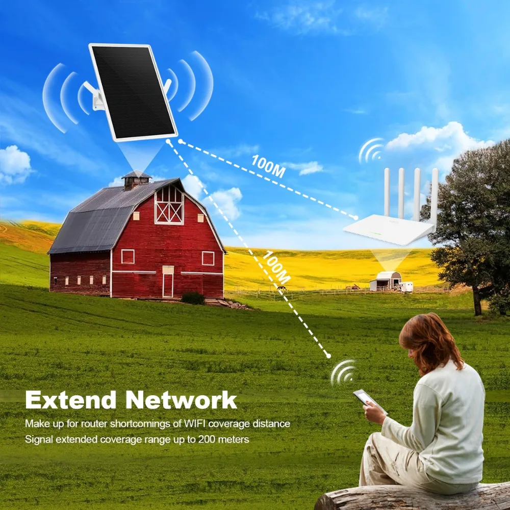 Mini Solar 4G Router Wireless WiFi6 Long Range No Power Supply CPE4G Full Netcom Portable
