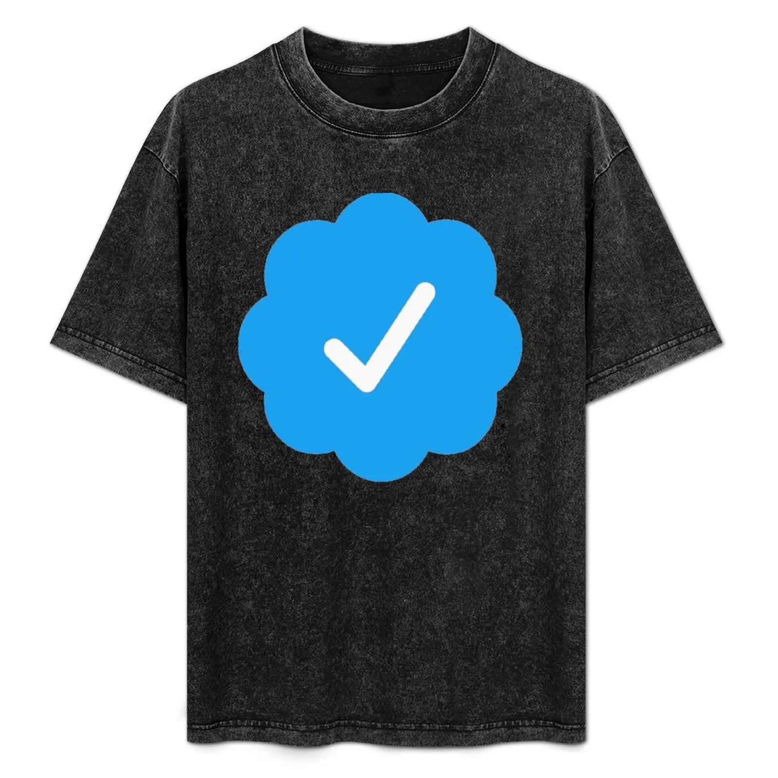 

twitter verification symbol T-Shirt customizeds oversizeds tops mens big and tall t shirts