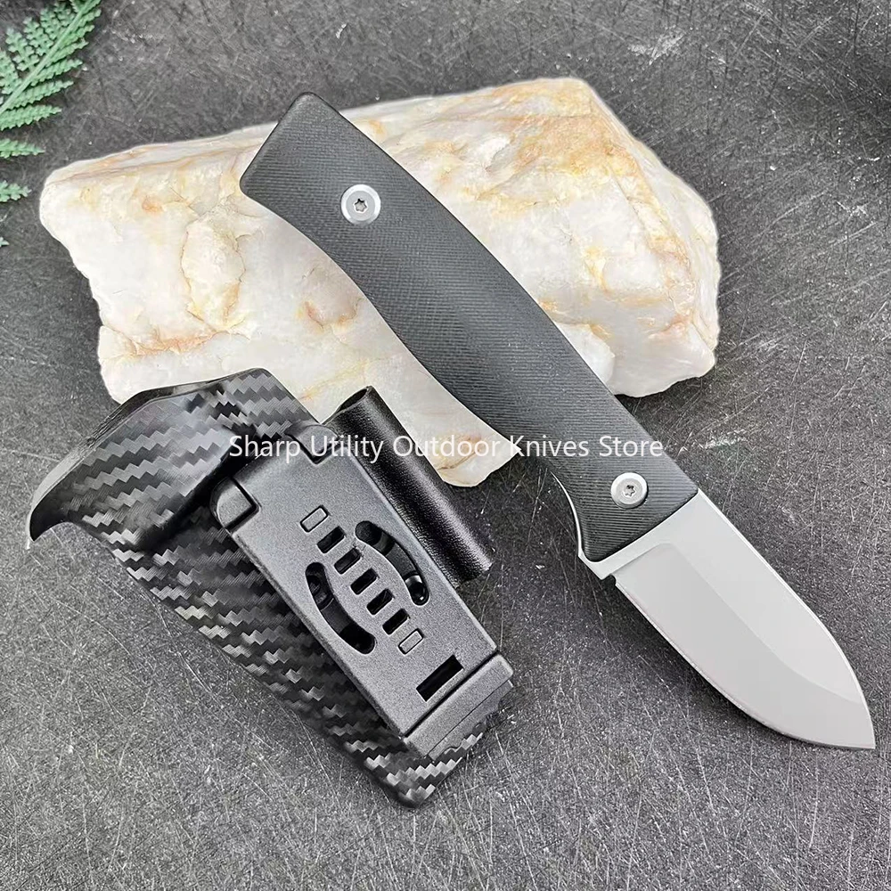 

EDC Outdoor Survival Camping 8Cr13Mov Straight Knife High Hardness Blade Tactical Self Defense Hunting Multi Knife G10 Handle