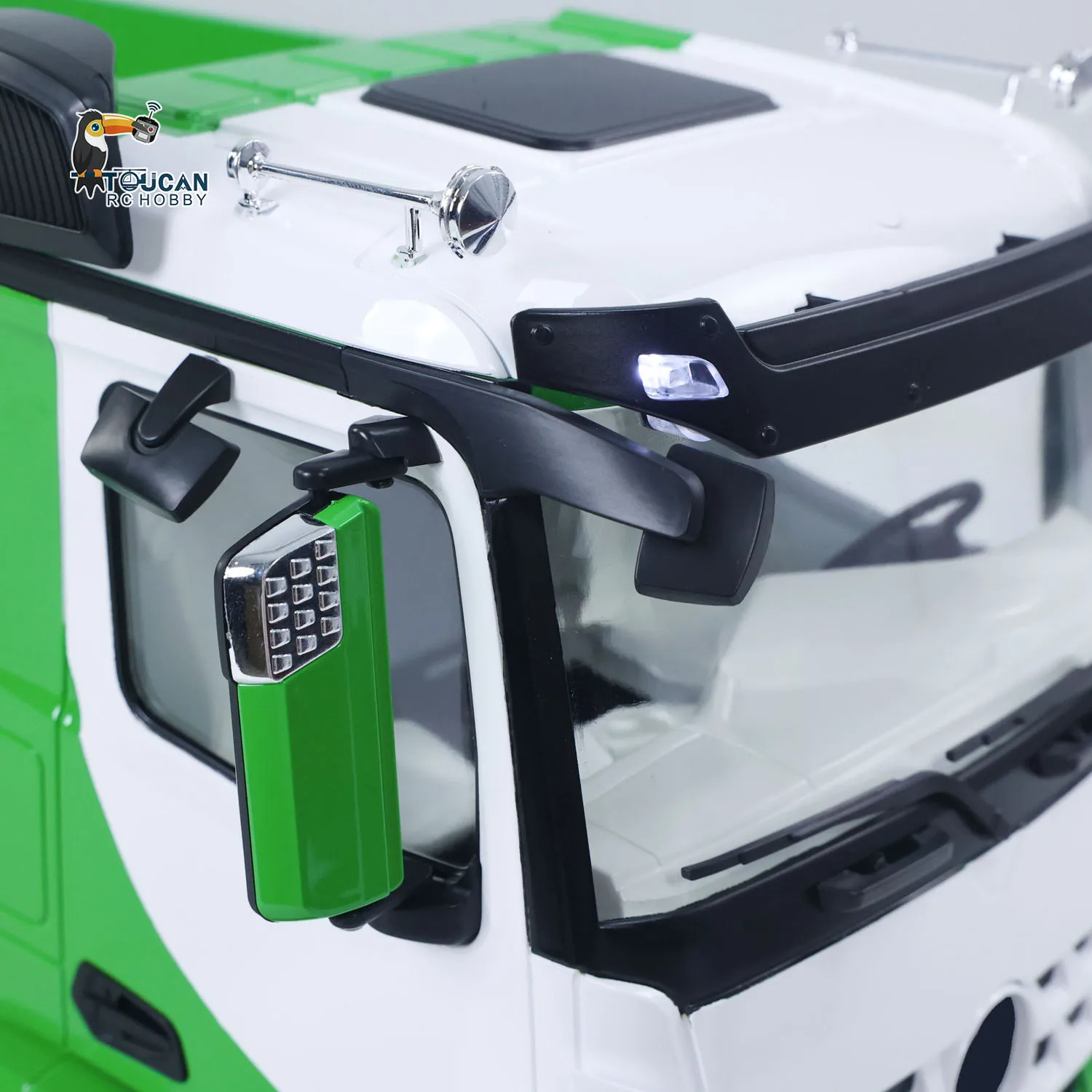 Disponibile 8x8 1/14 idraulico RC autocarro con cassone ribaltabile in metallo verde Roll On Off modello di auto ribaltabile sistema di luce sonora modello giocattolo remoto