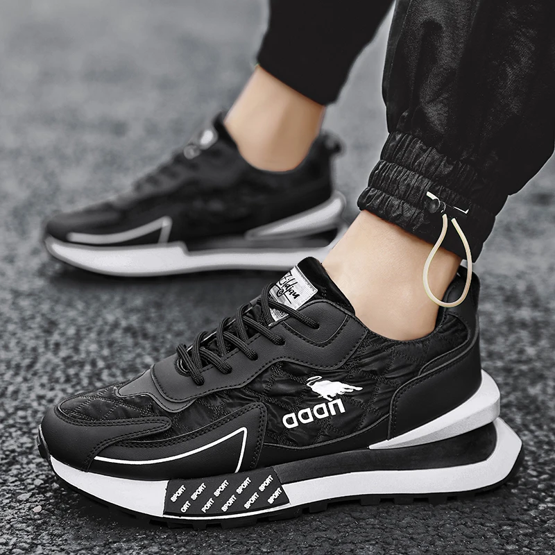 Herren-Freizeitschuhe, modische Sportschuhe, klassische und stilvolle Sneaker mit Schnürung, leicht, bequem und atmungsaktiv. – Detail 4