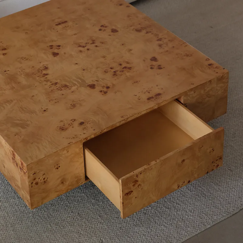 Solid wood coffee table antique multi-functional storage coffee table home living room hotel
