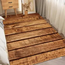 Beautiful wood Floor Mat Bathroom Mat Kids Room Bedroom Decoration Balcony Anti-Slip Doormat Living Room Welcome Rug