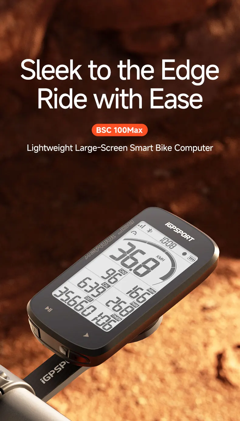 iGPSPORT BSC100Max Fahrradcomputer GPS Fahrradtacho Fahrrad Digitale Stoppuhr Radfahren Kilometerzähler Fahrradcomputer – Detail 2