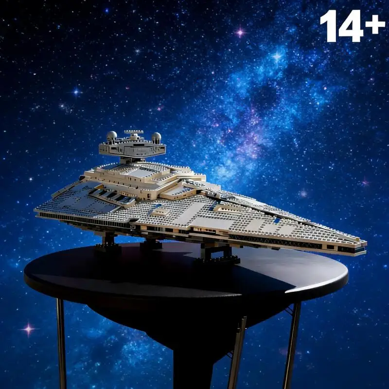 2026 75252 NUEVO Destructor Estelar Imperial Stormtrooper, Crucero Galáctico, Nave Espacial de la Flota Oscura, Bloques de Construcción, Regalo de Navidad