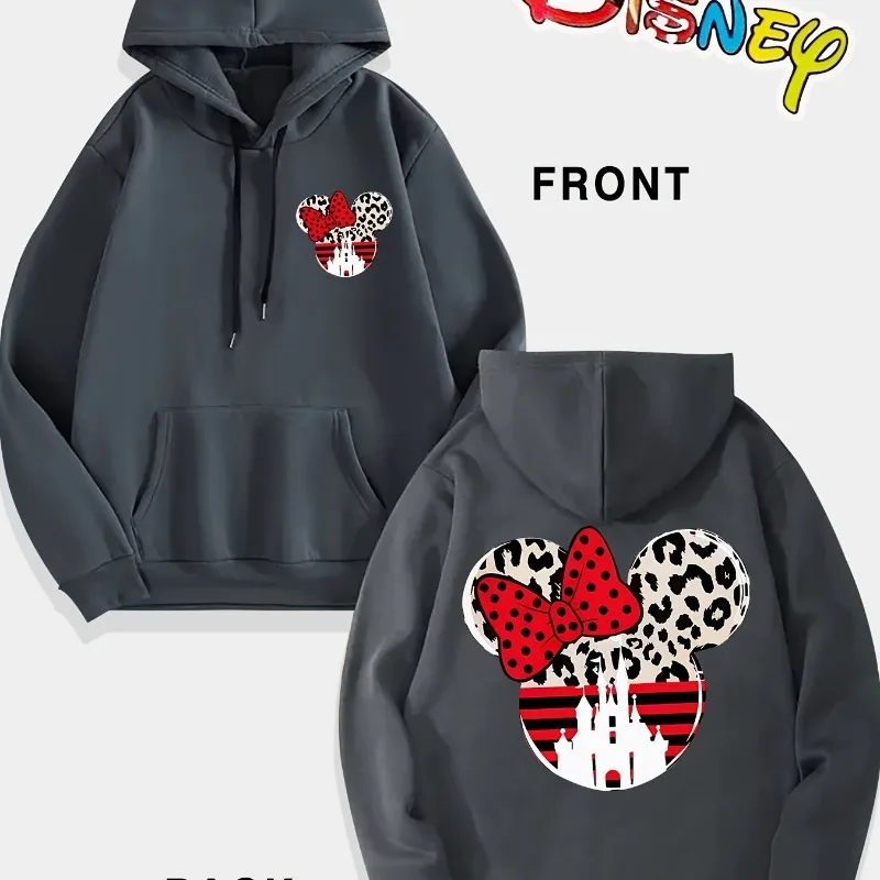 ديزني ميني ماوس هوديي الرجال هوديي الخريف / الشتاء جديد للجنسين زوجين ملابس عصرية غير رسمية