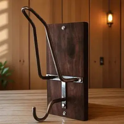 

Wooden Metal Rack Wall Mount Hanger Motorcycle Football Storage Organizer Jacket Hook Headphone Hanger Under Desk Holder