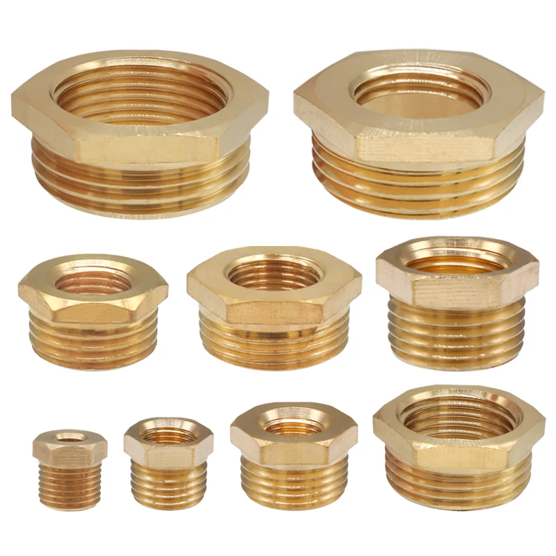 

Brass Hex Bushing Reducer Pipe Fitting 1/8" 1/4" 3/8" 1/2" 3/4" 1" BSP Pneumatic Wire Coupling Brass Joint Water Gas Adapter