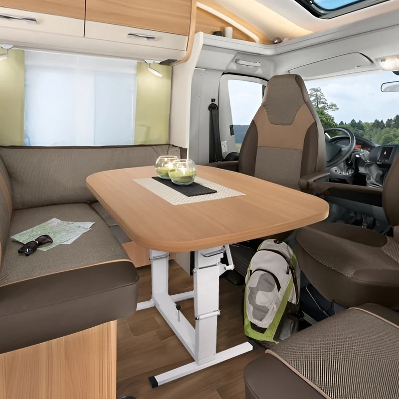 حامل طاولة قابل للطي RV قابل للتعديل وإطار سرير وقاعدة ألومنيوم متينة لقارب التخييم للاستخدام الخارجي والتسليم المحلي السريع