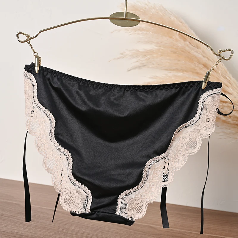 Französisch leichte Luxus Lolita sexy Schnürung unzerbrechliche Mesh Eis Seide niedrige Taille Unterwäsche Damen atmungsaktive Damen Dreieck Hosen