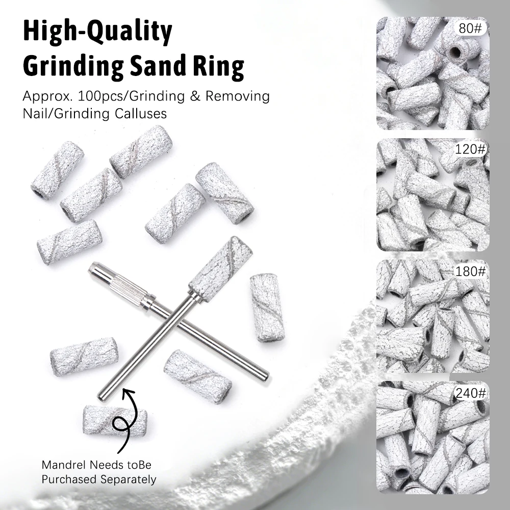 100pcs 3mm Sanding Bands Stainless Steel Mini Sand Bands Sha