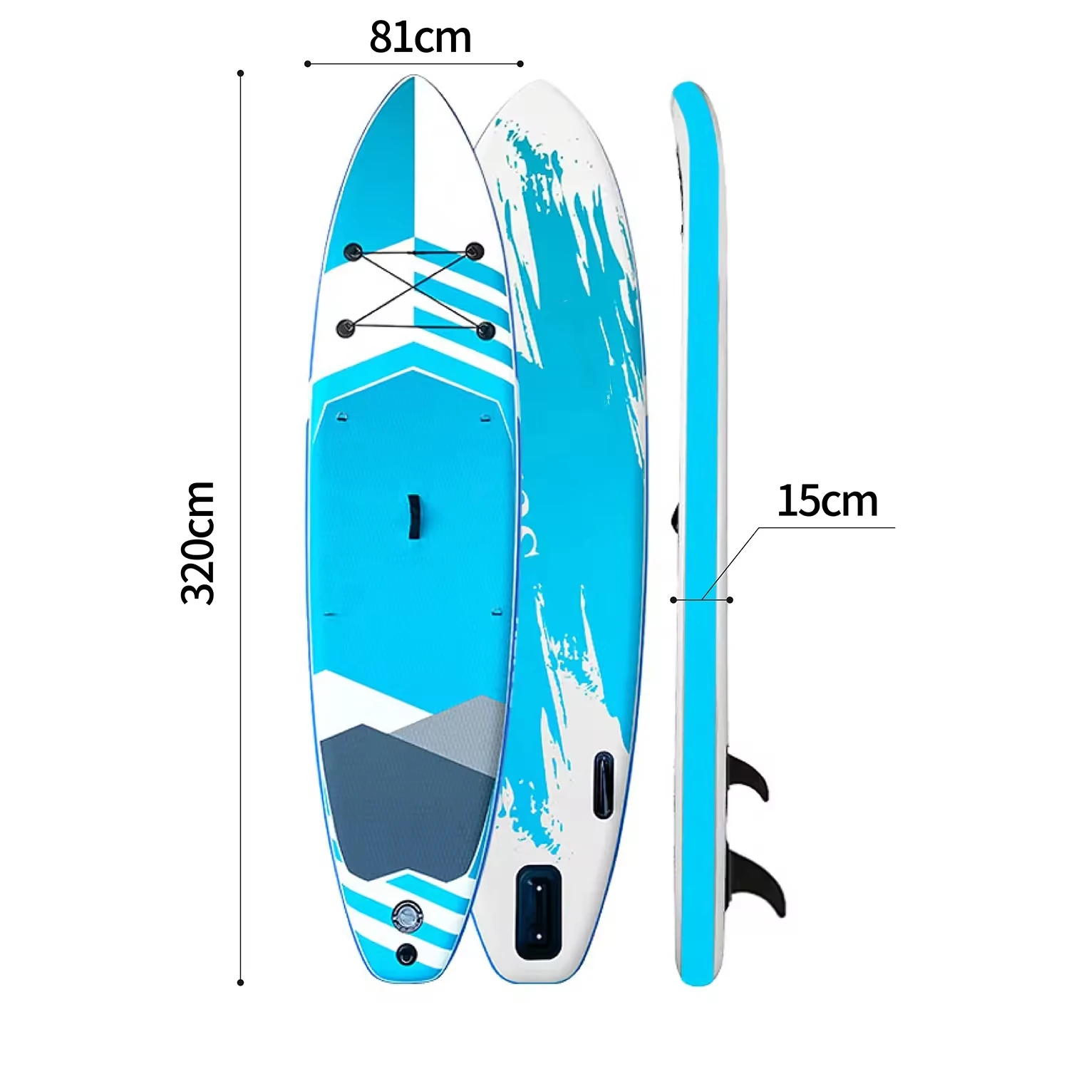 Inflatable standing paddle width stable design, non-slip surfboard for adults and youth of all skill levels