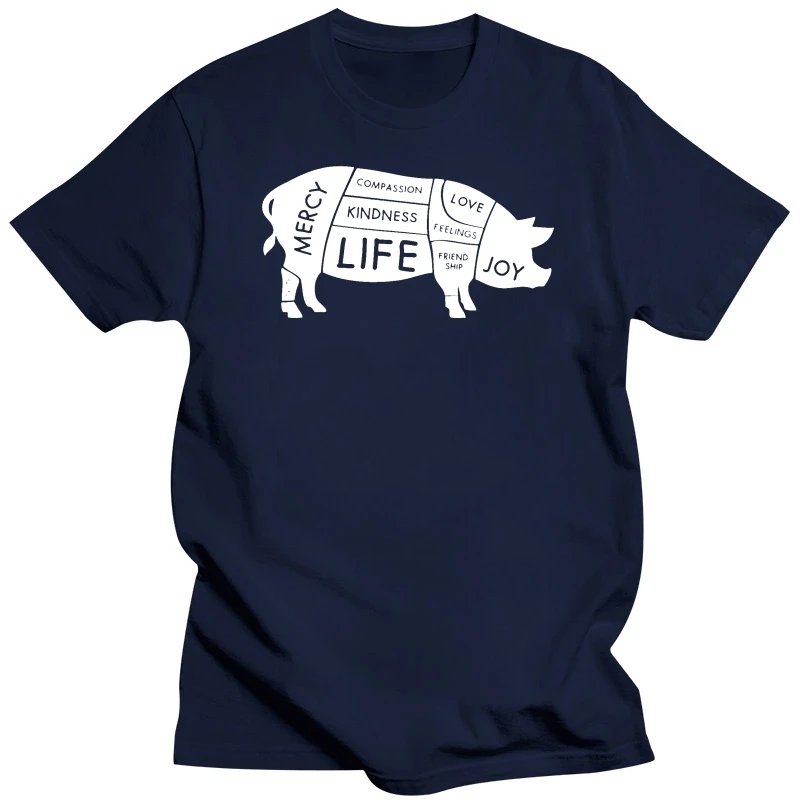 Women'S Tee Happy Vegan Pig T Shirt All Sizes Veggie Animal Rights Protest Alf Compassion Sale Woman Shirts