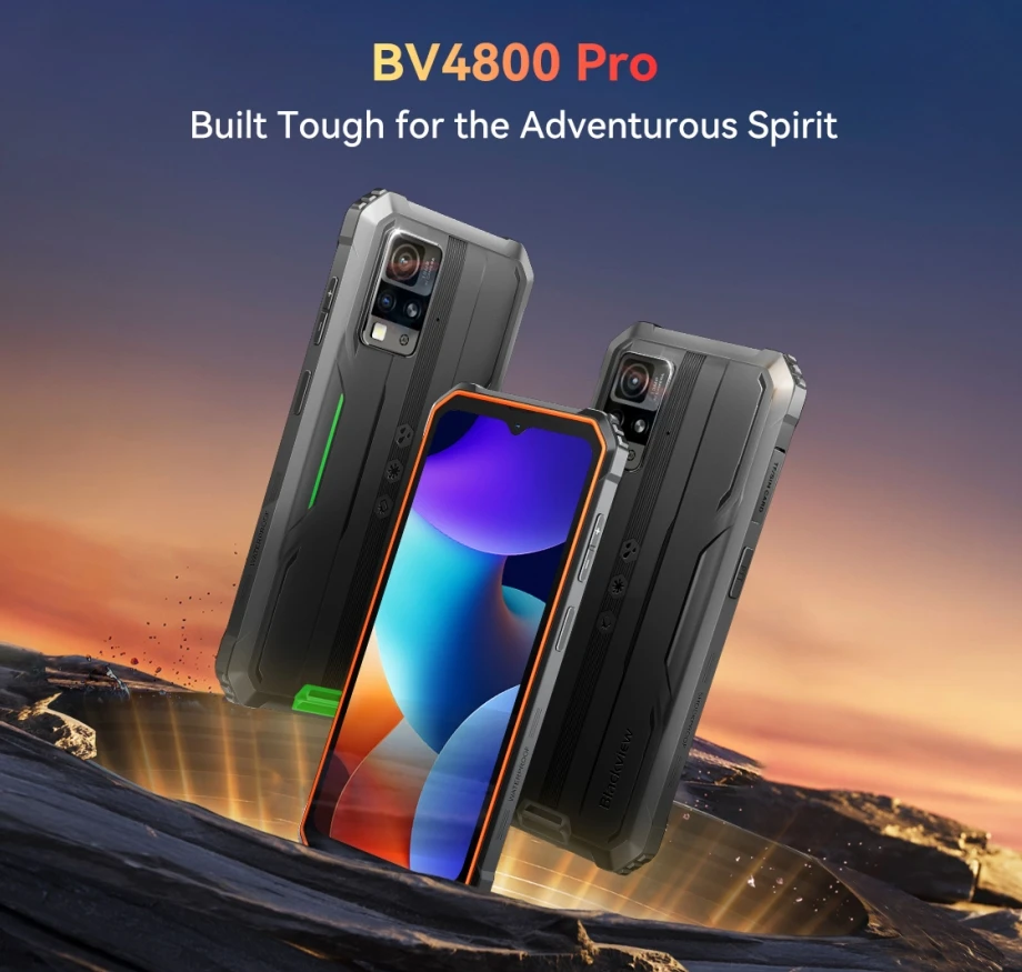 Blackview Bv4800 Pro Cpu:t606 120Hz 6.56-Inch Screen 4G Rugged Smartphone Built Tough The Adventurous Spirit 4Gb Ram 128Gb Rom