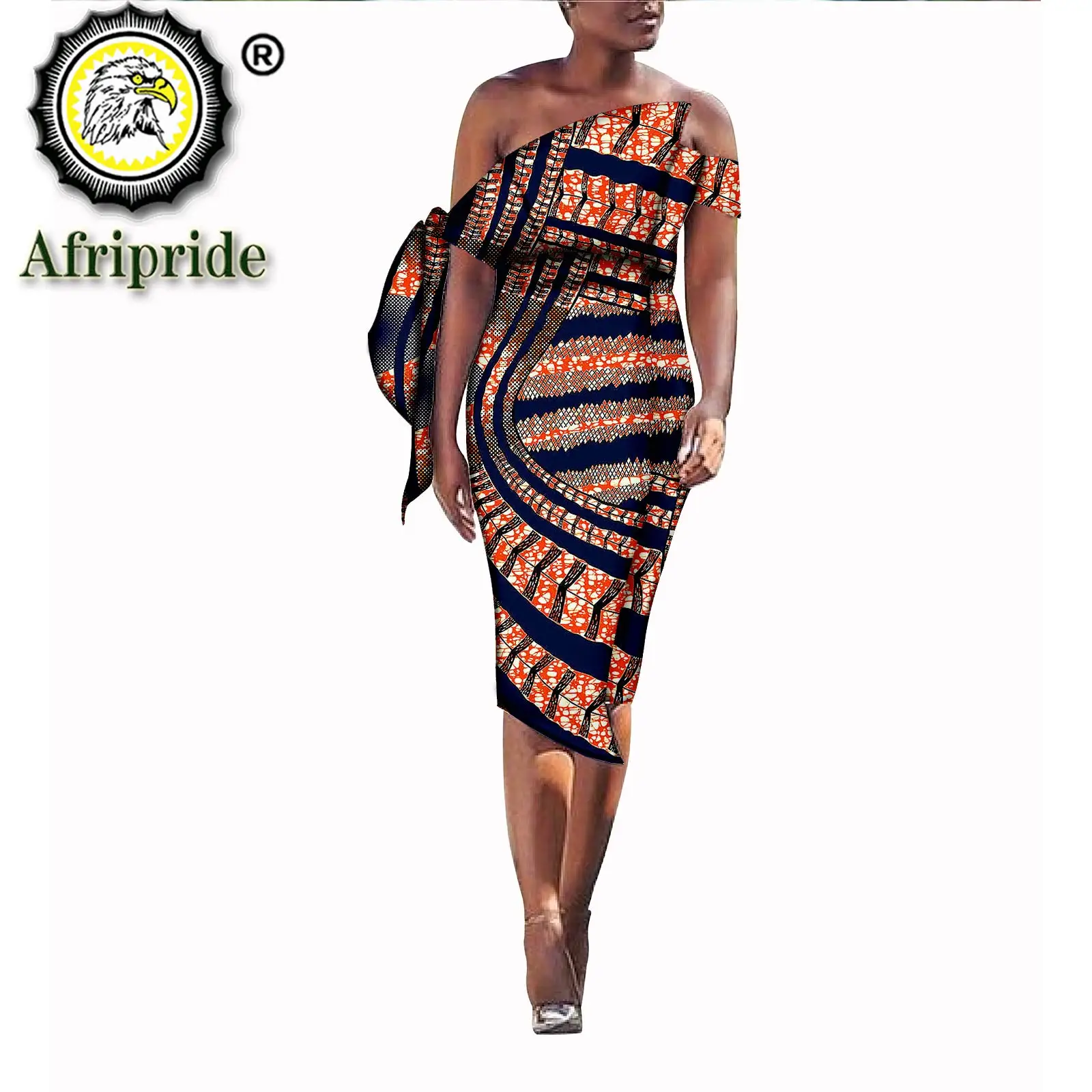 African Dress For Women 2020 Casual Plus Size Slim Patchwork Lace Maxi Africa Clothing Ankara Print Outfits S2025051