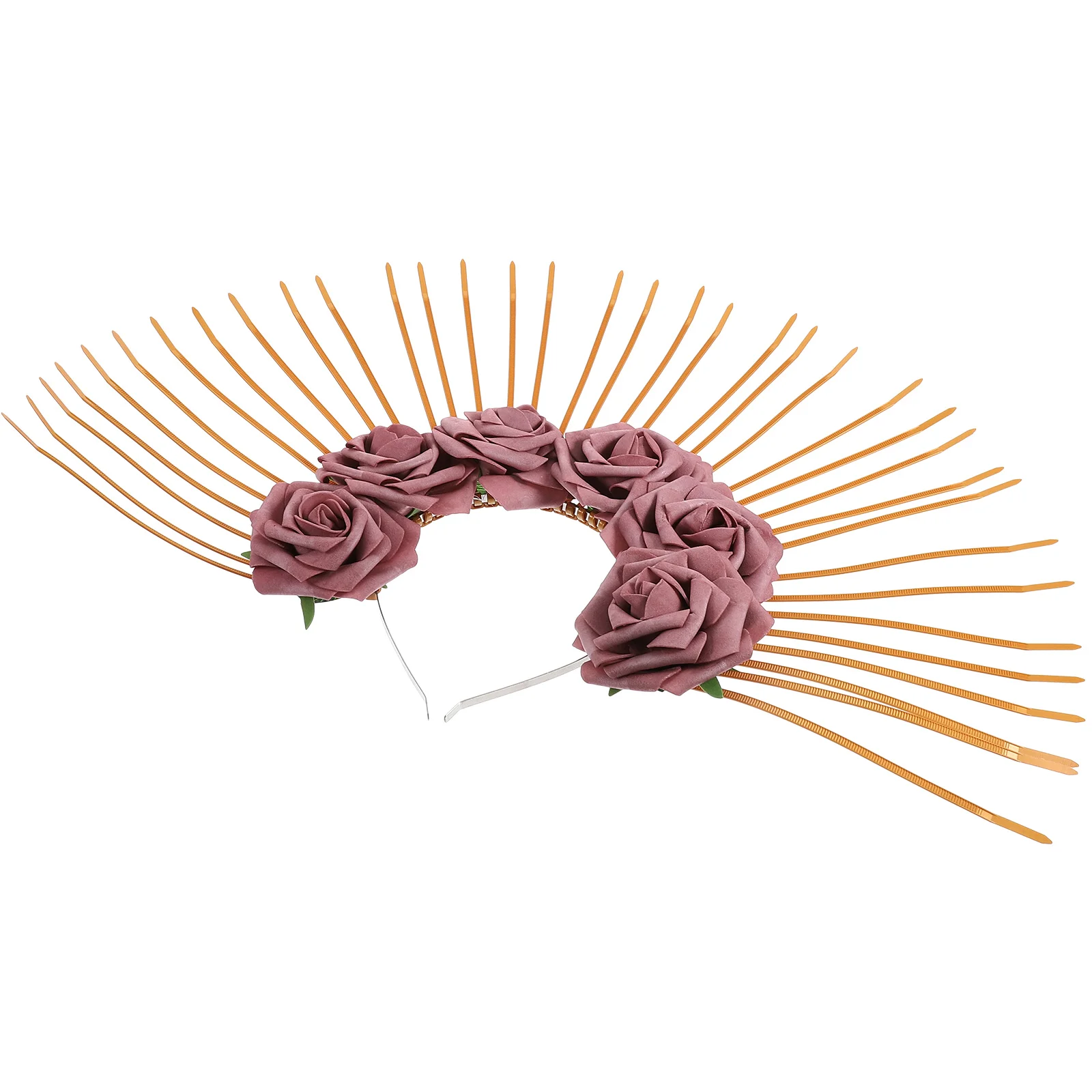 

Rose Flower Crown Headband Halloween Party Photo Prop Gothic Festival Hairband Adults Women Lightweight Comfortable Costume