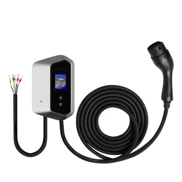 

Wall Mounted Portable Electric Car Charger 50A 11.5KW Level 2 EV Charger with J1772 NEMA 6-50 Plug