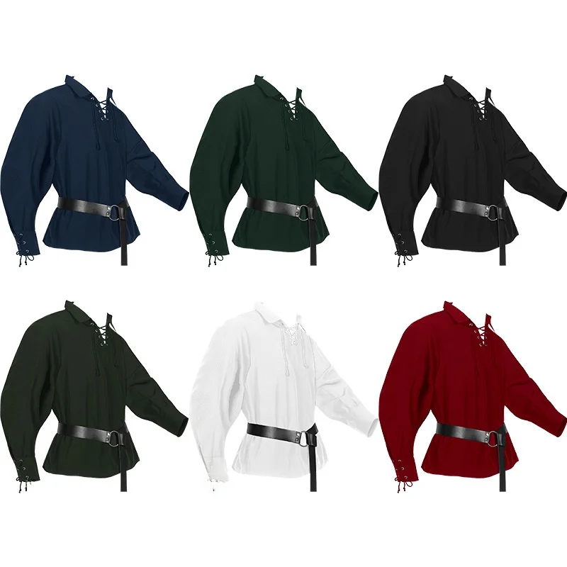 زي تنكري نسائي للهالوين بتصميم مصاصي الدماء من عصر النهضة الفيكتوري والستيم بانك والقرون الوسطى، زي مسرحي عرقي، قميص عصر الإصلاح