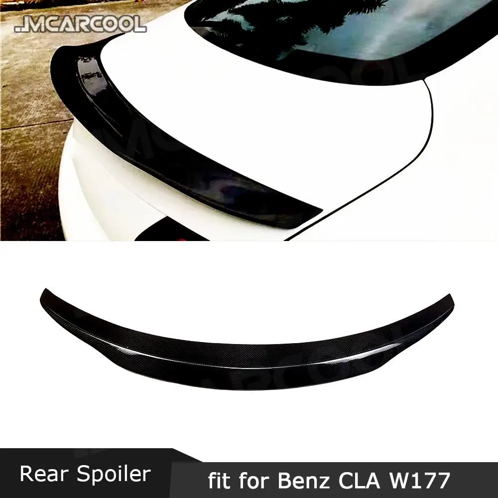 

For Benz CLA Class W117 CLA180 CLA200 CLA260 CLA45 AMG 2013-2019 Carbon Fiber Material Rear Bumper Lip Spoiler Car Accessorise