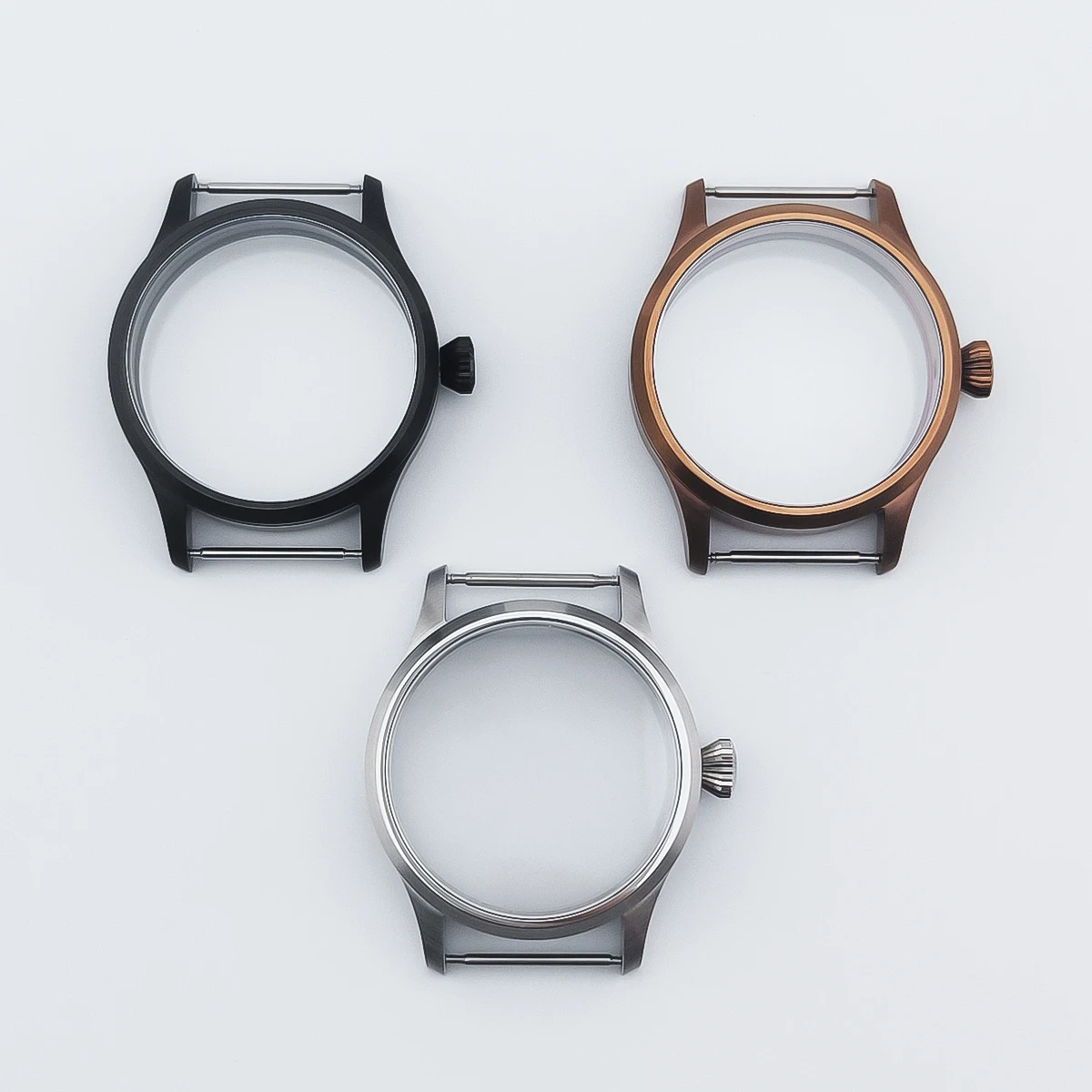 

Корпус часов Manbushijie 42 мм, серебристо-медно-черный, из стали, с сапфировым стеклом, подходит для механизмов ETA 6497, 6498, ST3600, ST3620, серии ST36.