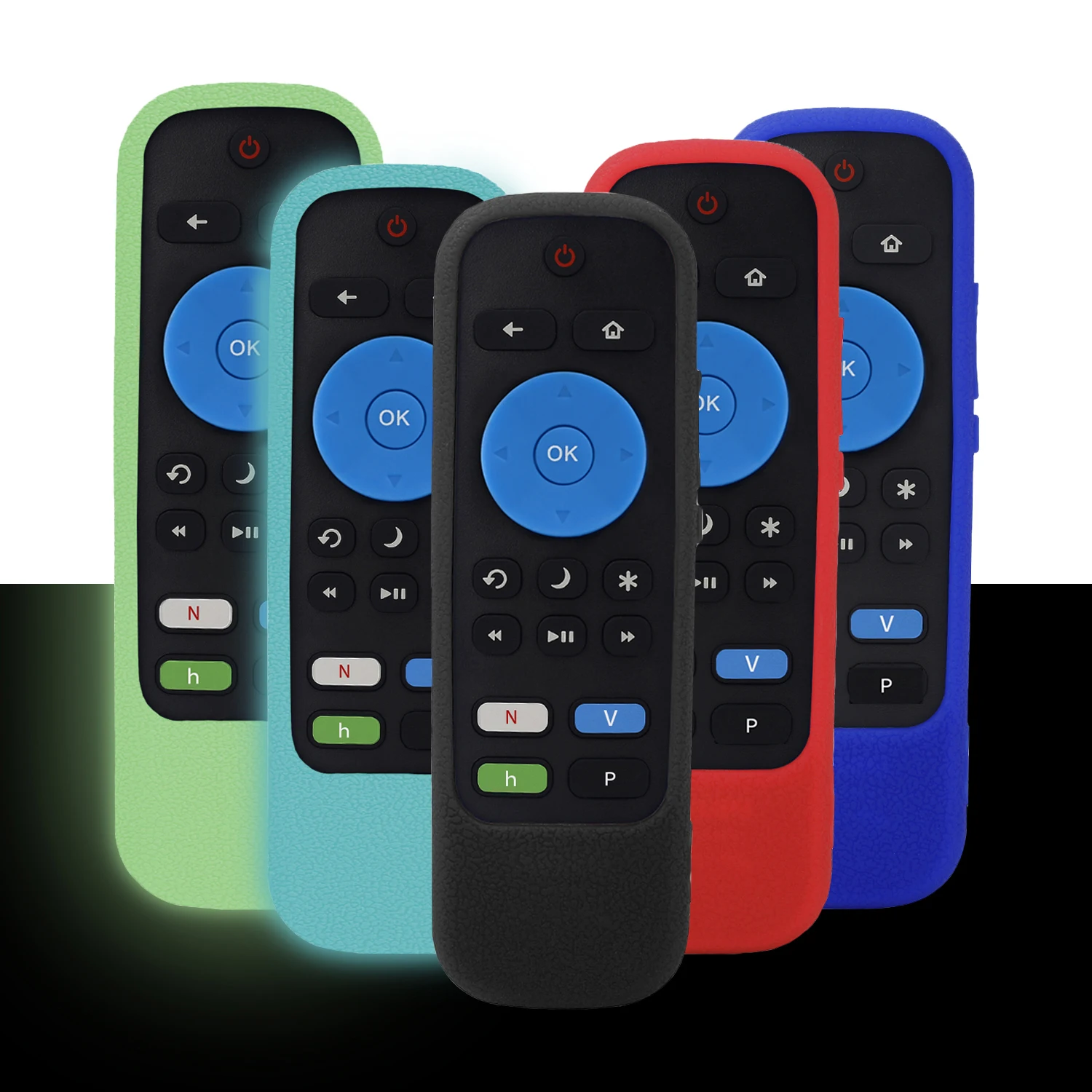 Case Fit for TCL Roku TV Steaming Stick 3600R 3800/3900 Roku Voice Remote Controller Silicone Cover Shock Proof Anti-Slip