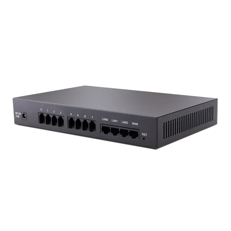 KNFX8 PBX FXS Voip Gateway for Call Center Solution 8 Ports Key Unit Rack Weight Origin Type GUA