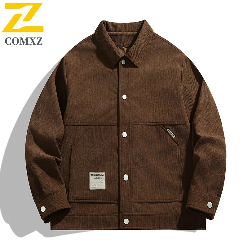 

COMXZ Lightweight Jacket American Style Men Spring Autumn Hot Sale Turn Down Collar Fashion Trend Casual Outdoor Sports Coat