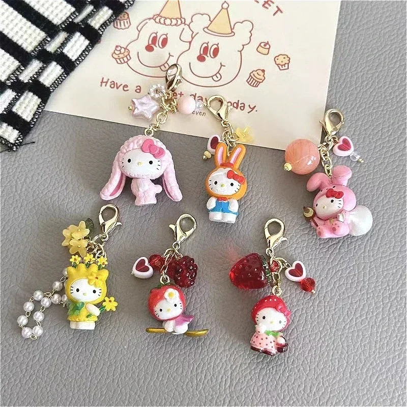 Porte-clés avec Figurines de Dessin Animé, Pendentif, Animaux Mignons, Jouets, Sac, Ornement, Accessoires, Cadeaux