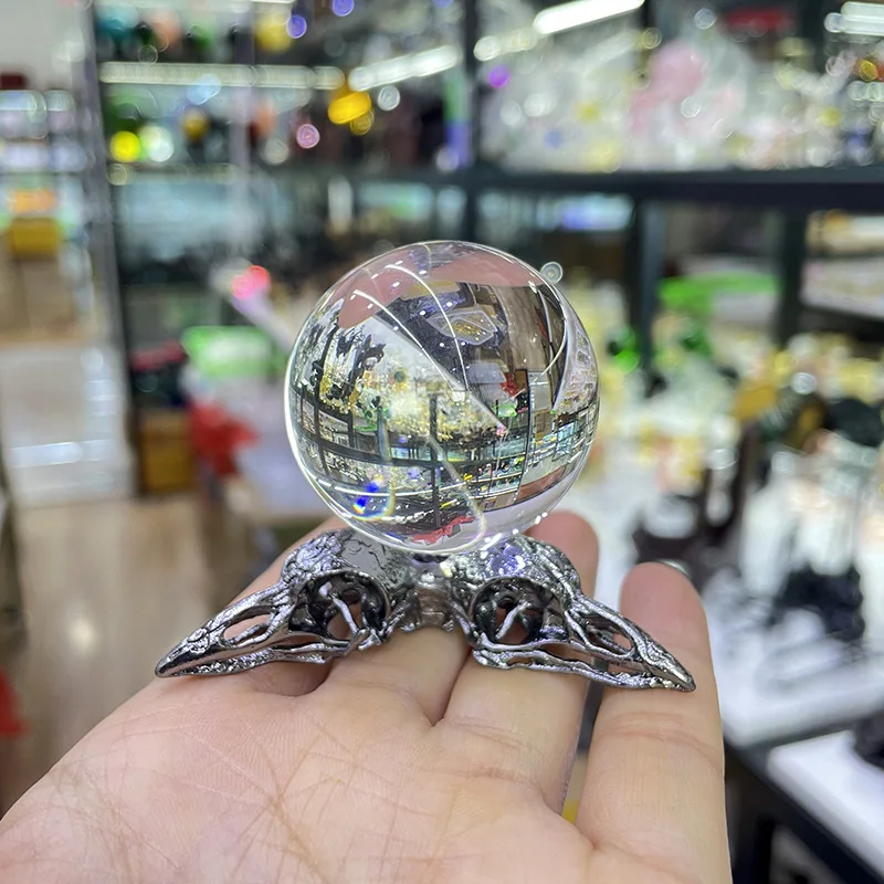 Bird Skull Crystal Ball Stand Alloy Crystal Ball Base Holder Display Stand Ball Rack Metal Ball Holder Bracket