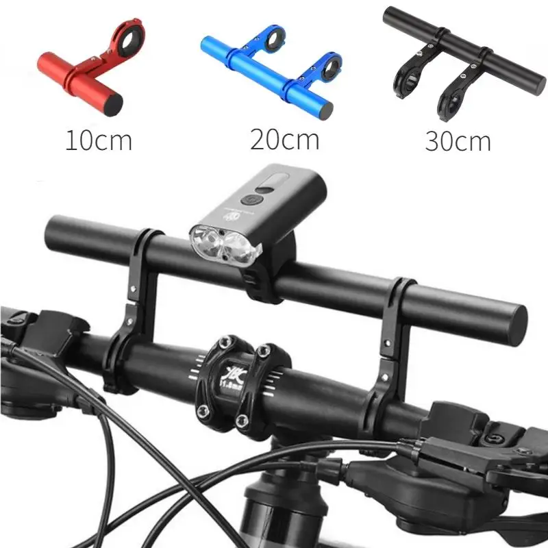 10/20/30cm Bicycle Handlebar Extended Bracket Aluminum MTB Bike Front Light Expansion Bracket Road Cycling Extender Rack Parts