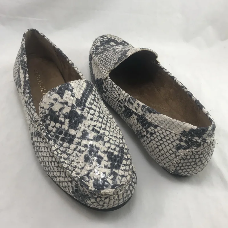 

Women's Fall 2020 Flat Bot oes Wide Footwear Comfortable Slip-On round Toe Rubber Outsole Snakeskin Pattern Large Sizes ...