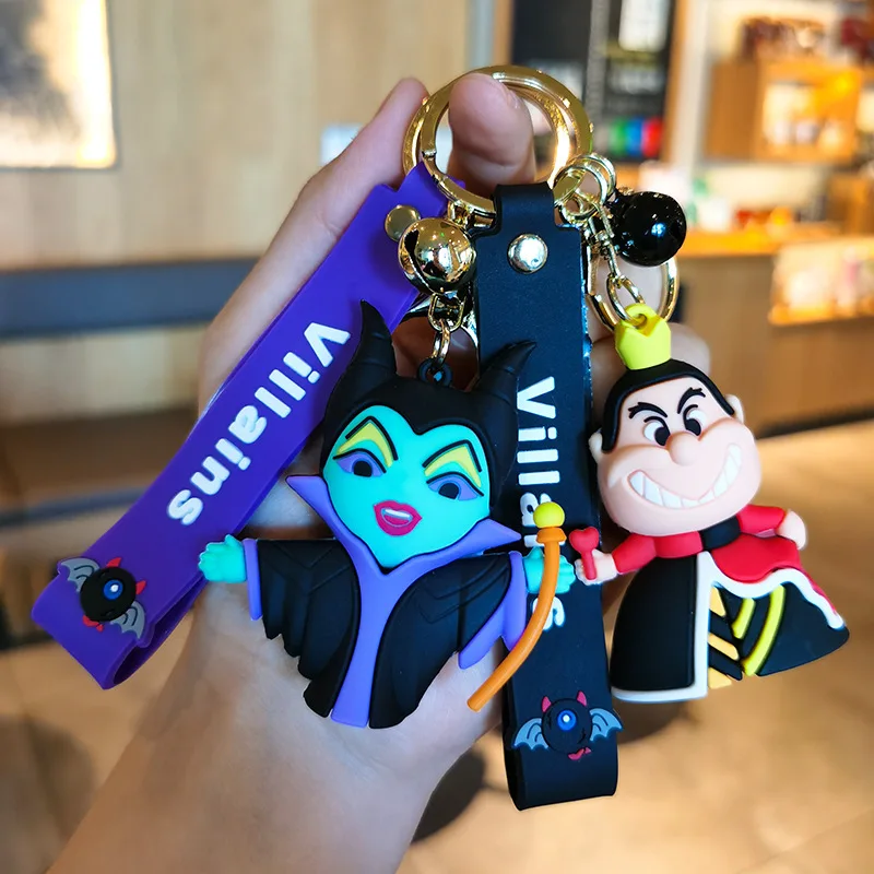 

Disney Anime Ursula Cruella Maleficent Red Queen PVC Doll Figure Keychain Decoration Accessories Kids Toy Pendant Birthday Gifts