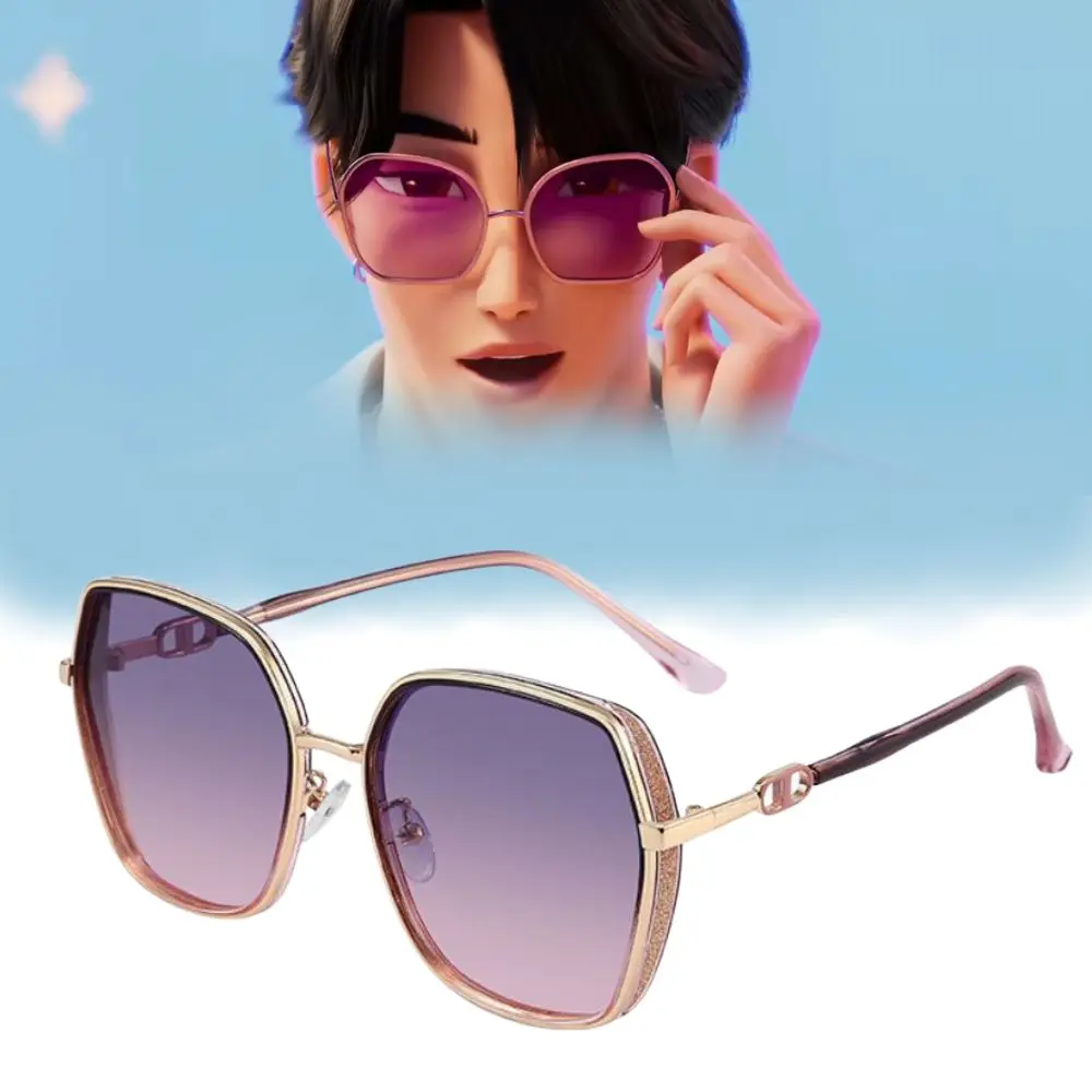 Sajaboys Jinu Cosplay Eyewear Costume Accessories for Man Woman Purple Gradient Glasses Halloween Party Performance Sunglasses