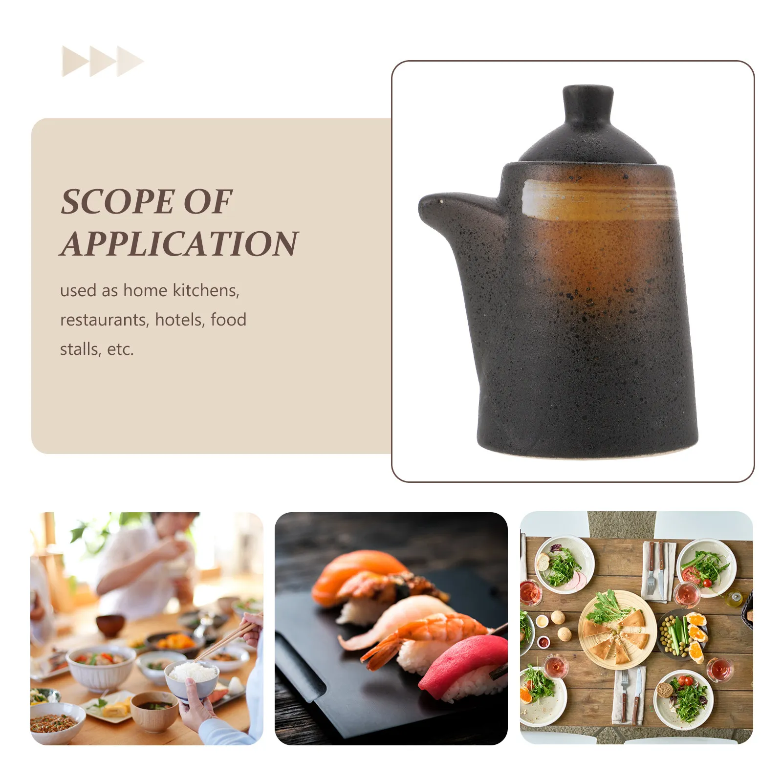 Ceramic Seasoning Jar Stylish Sashimi Sauce Bottle Soy Sauce Vinegar Dispensing Container Vinegar Bottle Delicate Seasoning Jar view 4