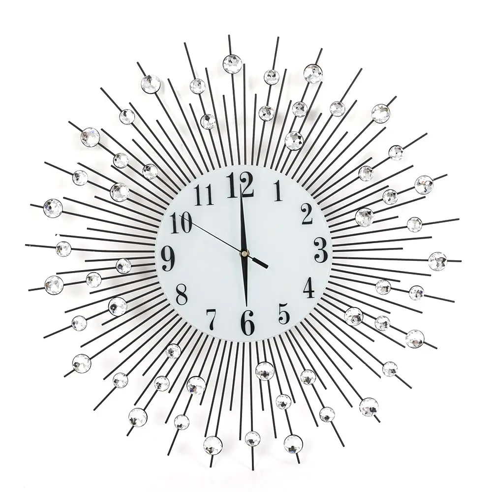 

Round Diamond Wall Clo 12-Hour Display Wall Watch Modern Home Decor