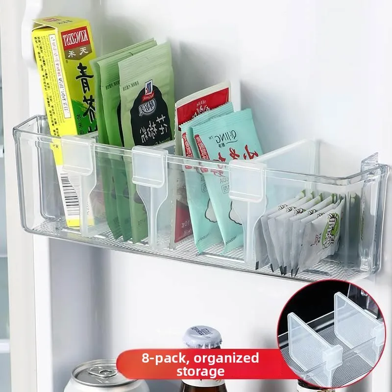 

Adjustable Refrigerator Organizer Divider Home Use Side Door Storage Box Combination Plastic Partition Board Sorting Board