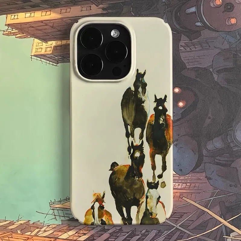 

Funny Art Little Dark Horse Cartoon Phone Case for IPHONE 17 Air 16E 15 PROMAX 14 Plus 13 12 MINI 11 16Plus Acrylic Phone Cover