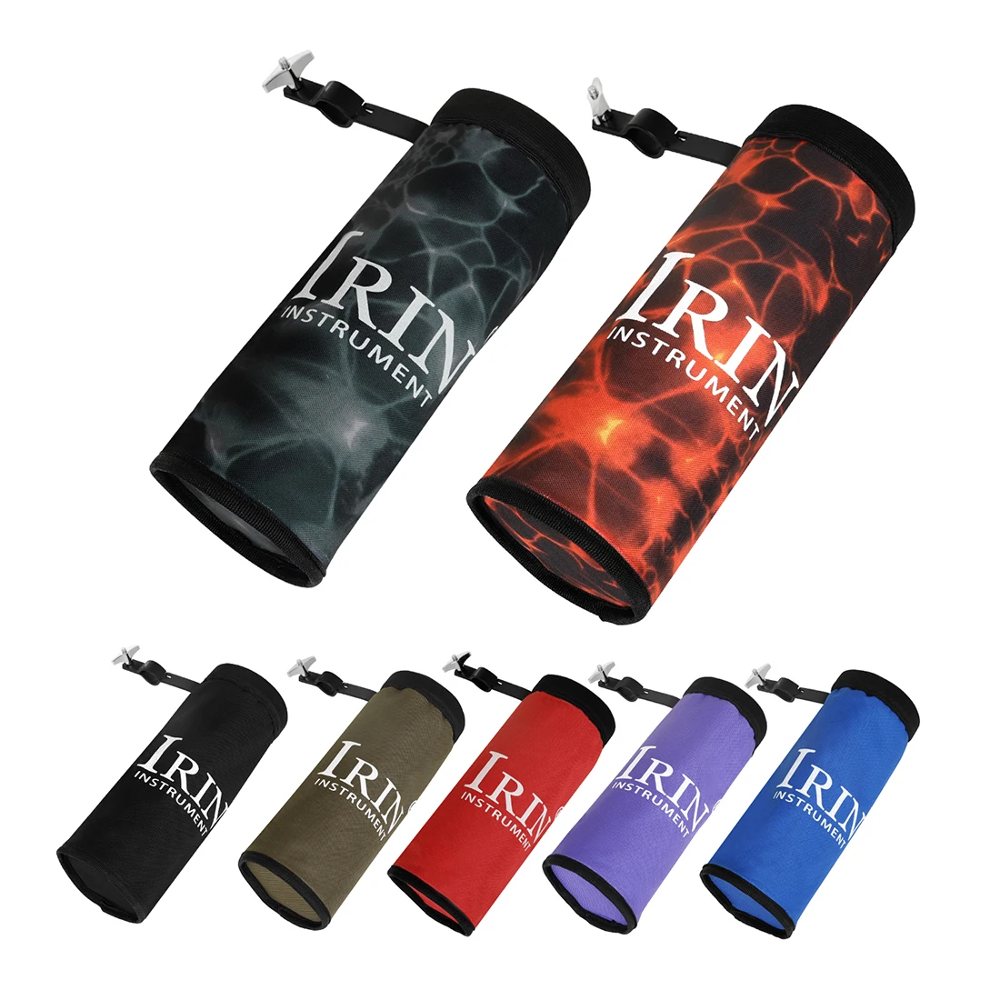 

IRIN сумка-трубка для барабанных палочек, цилиндрический держатель для барабанных палочек, ткань Оксфорд, металлический зажим, чехол для барабанных палочек, аксессуары для ударных инструментов