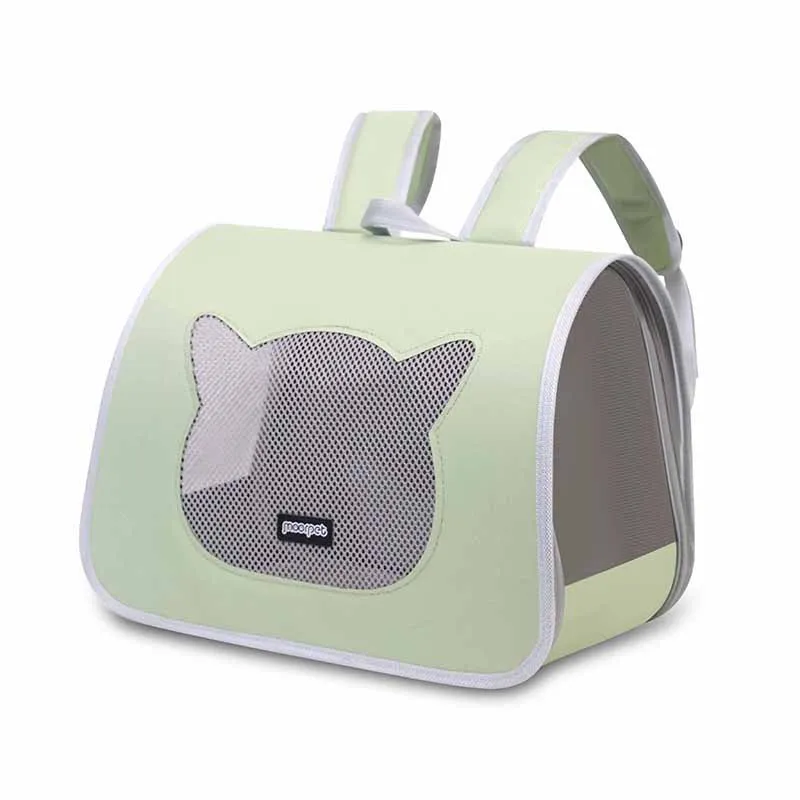 Mochila para transportar gatos y perros, doble correa, ligera